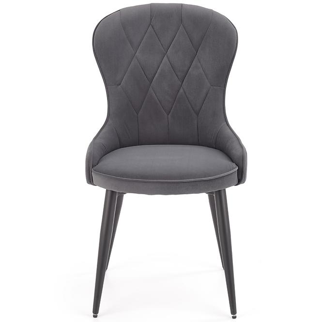 Stolička K366 Velvet/Kov Šedá