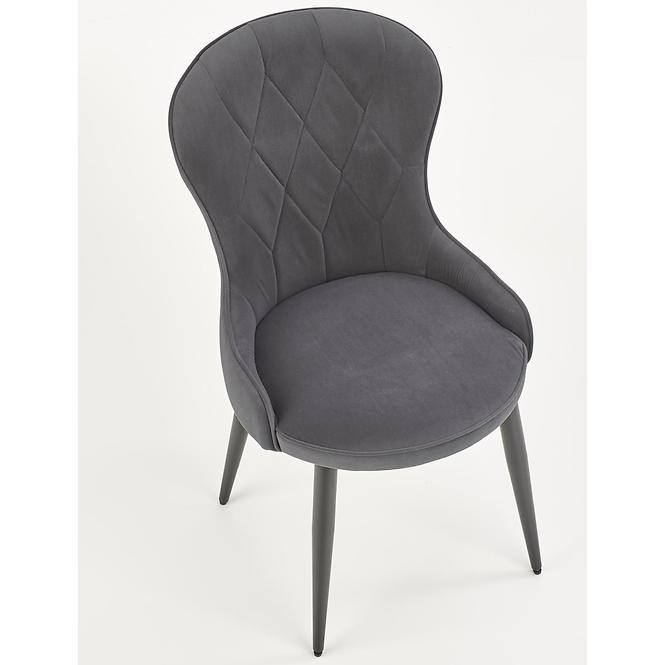 Stolička K366 Velvet/Kov Šedá,5