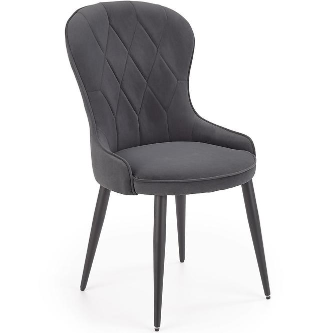 Stolička K366 Velvet/Kov Šedá