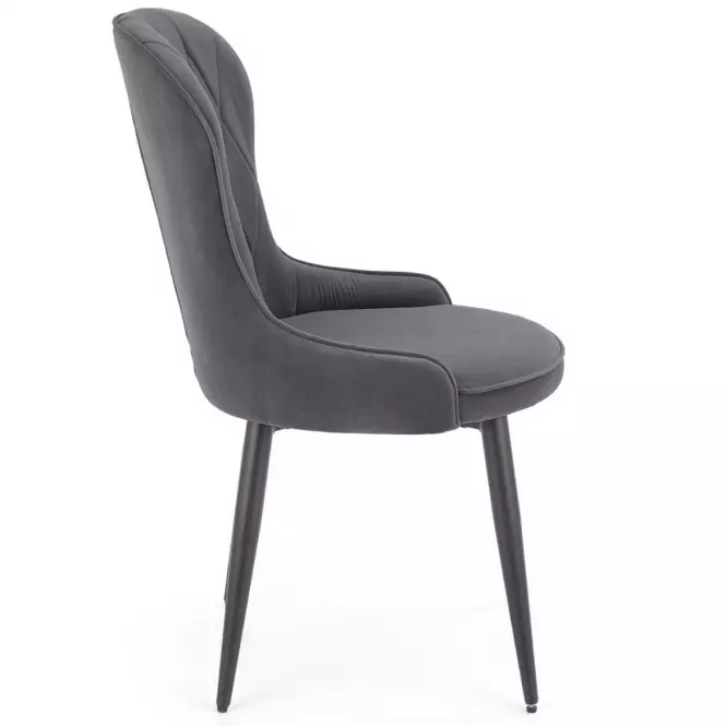 Stolička K366 Velvet/Kov Šedá