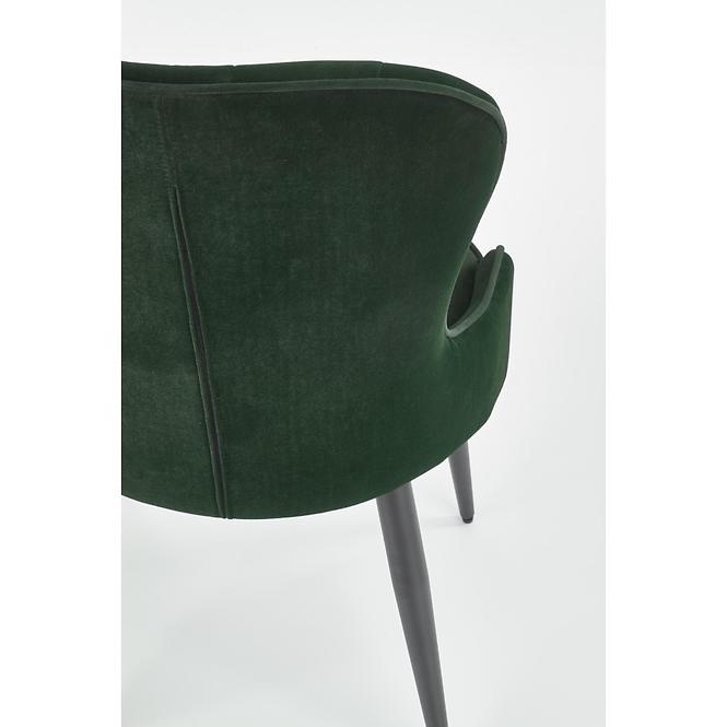 Stolička K366 Velvet/Kov Tmavozelený