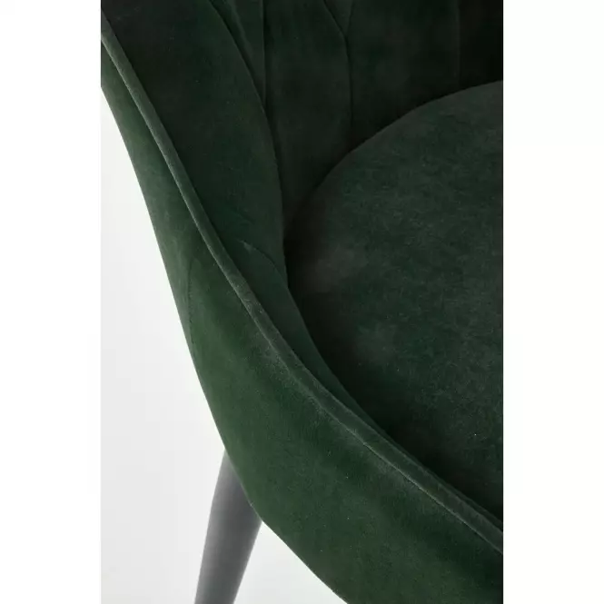 Stolička K366 Velvet/Kov Tmavozelený,11