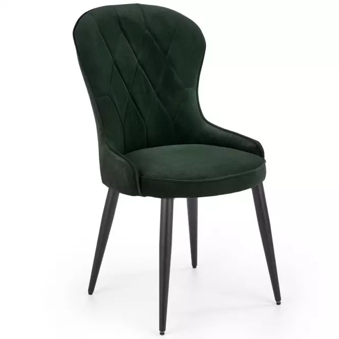 Stolička K366 Velvet/Kov Tmavozelený,5