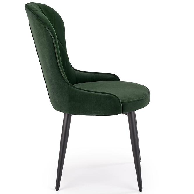 Stolička K366 Velvet/Kov Tmavozelený