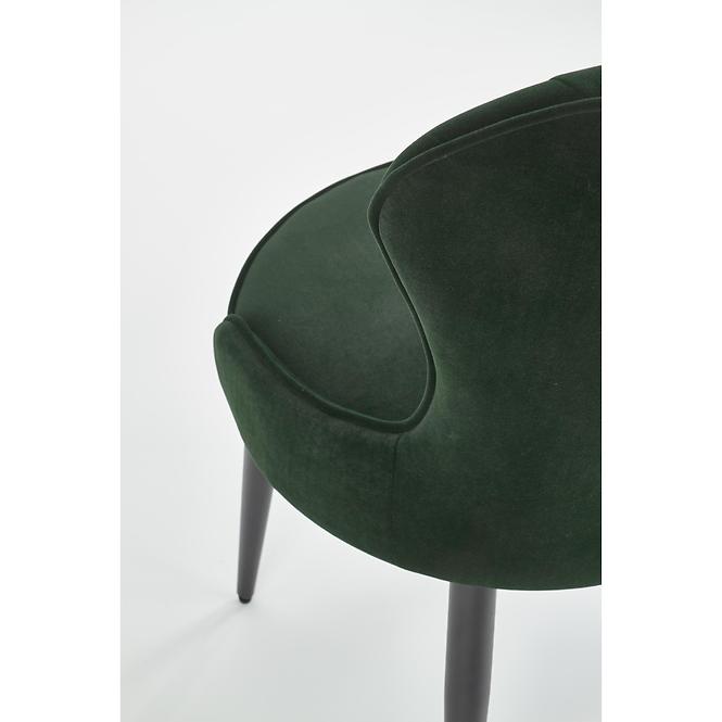 Stolička K366 Velvet/Kov Tmavozelený