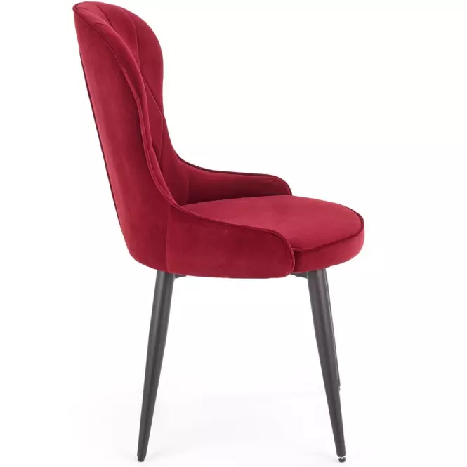 Stolička K366 Velvet/Kov Bordó