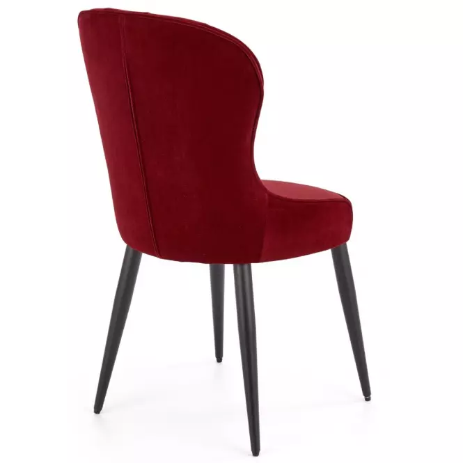 Stolička K366 Velvet/Kov Bordó