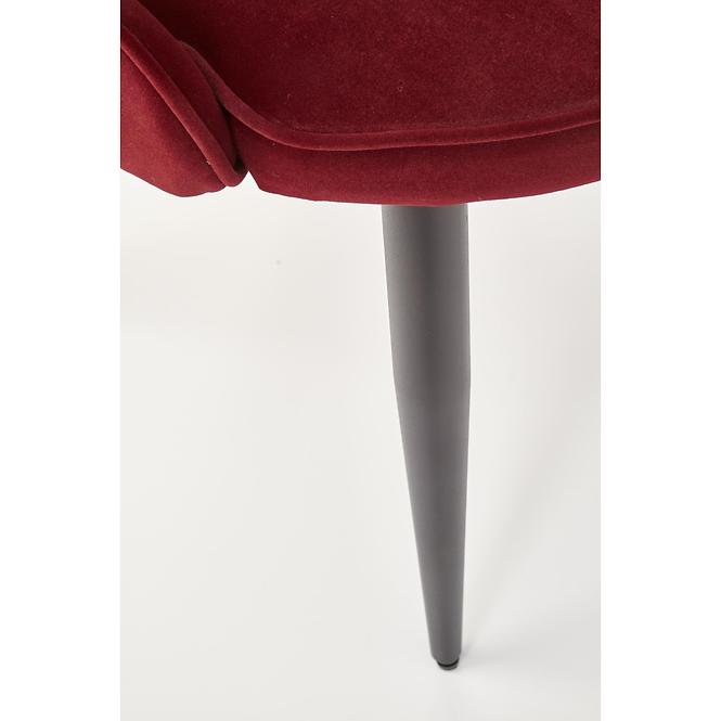 Stolička K366 Velvet/Kov Bordó