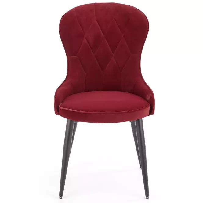 Stolička K366 Velvet/Kov Bordó