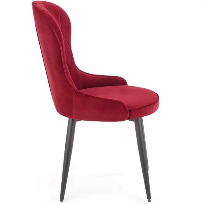 Stolička K366 Velvet/Kov Bordová,11