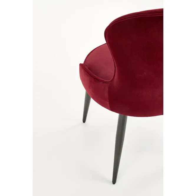 Stolička K366 Velvet/Kov Bordová
