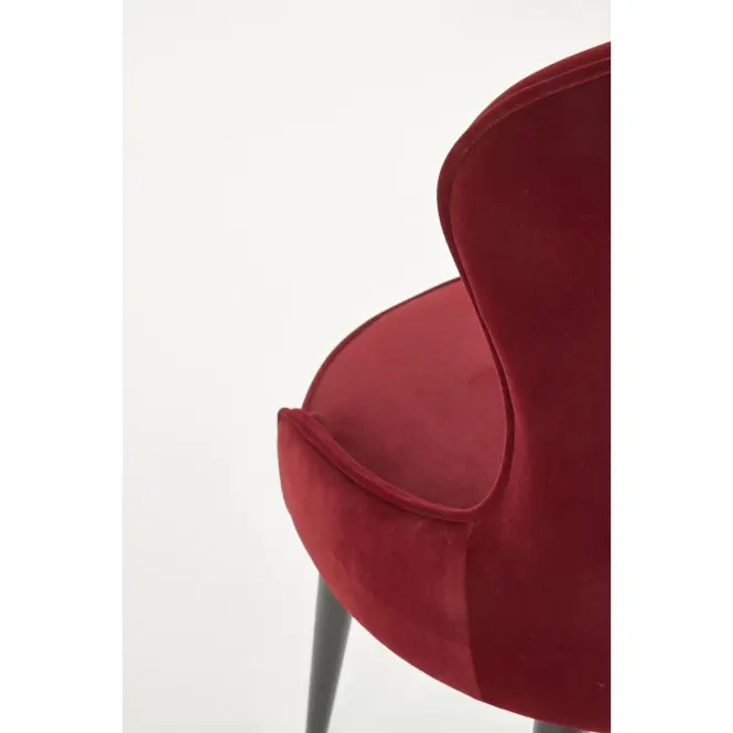 Stolička K366 Velvet/Kov Bordová
