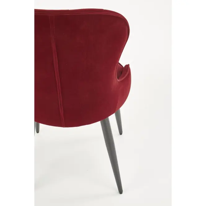 Stolička K366 Velvet/Kov Bordová,15
