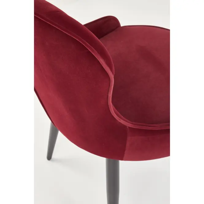 Stolička K366 Velvet/Kov Bordová