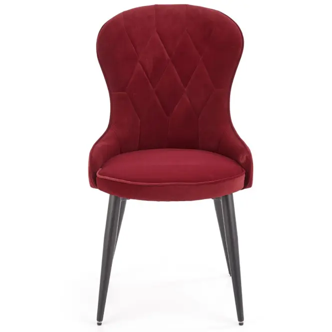 Stolička K366 Velvet/Kov Bordová,6