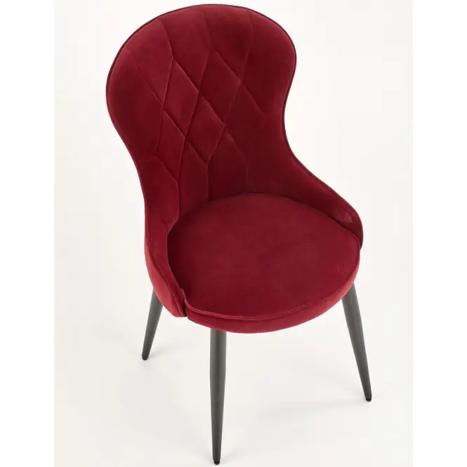Stolička K366 Velvet/Kov Bordová,7