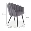 Stolička K410 Velvet/Kov Šedá,2
