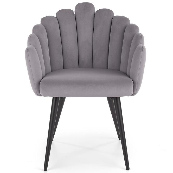 Stolička K410 Velvet/Kov Šedá