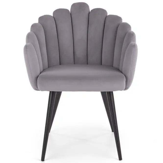Stolička K410 Velvet/Kov Šedá,3