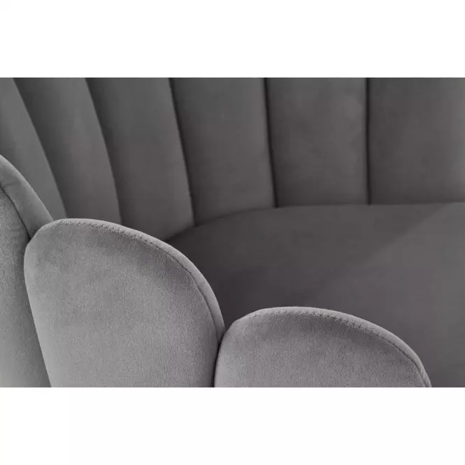 Stolička K410 Velvet/Kov Šedá