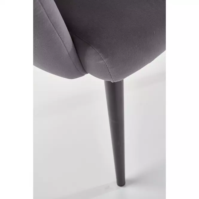 Stolička K410 Velvet/Kov Šedá