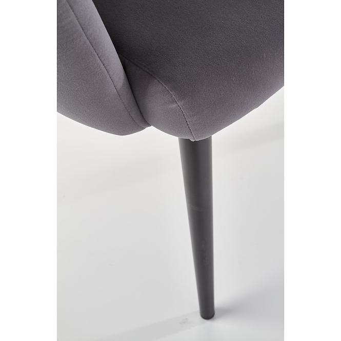 Stolička K410 Velvet/Kov Šedá