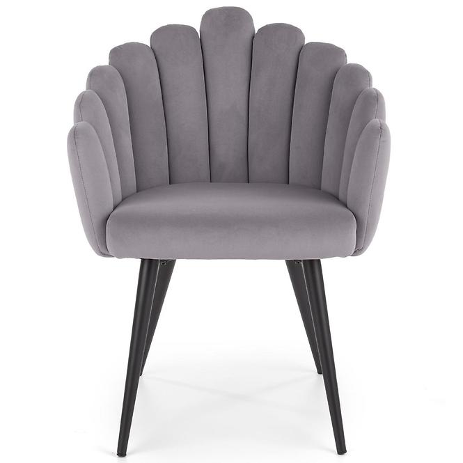 Stolička K410 Velvet/Kov Šedá