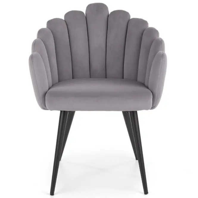 Stolička K410 Velvet/Kov Šedá,7