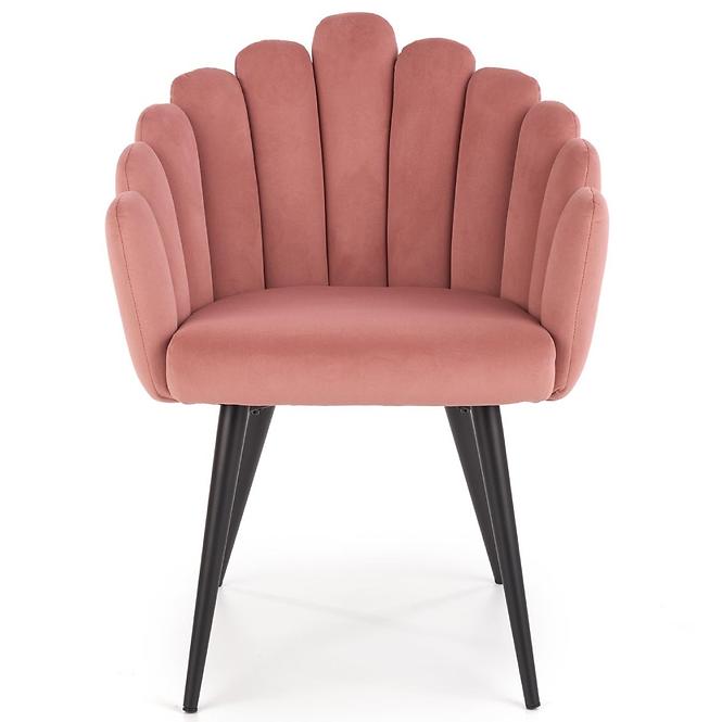 Stolička K410 Velvet/Kov Ružová