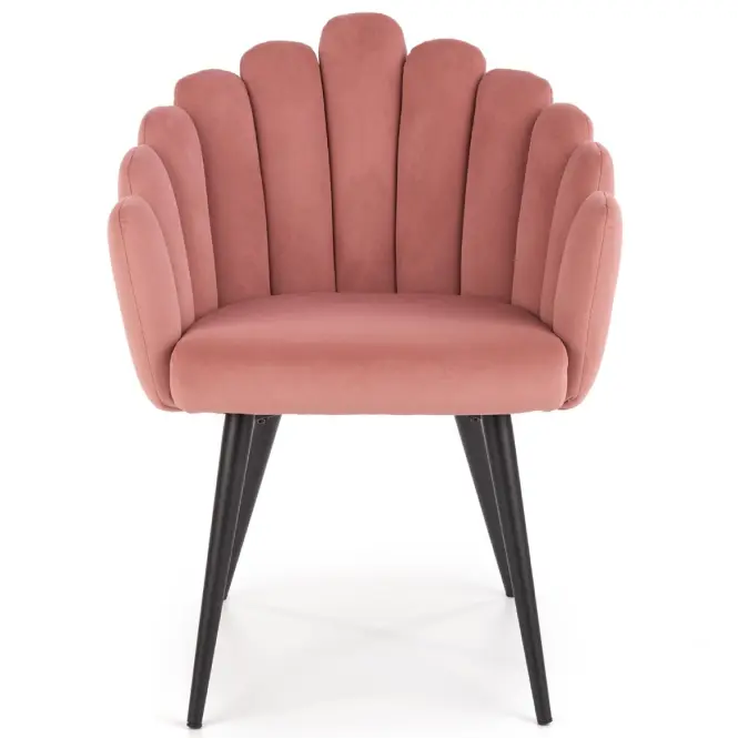 Stolička K410 Velvet/Kov Ružová,10