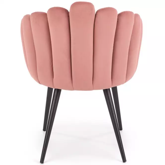 Stolička K410 Velvet/Kov Ružová
