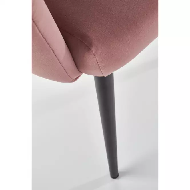Stolička K410 Velvet/Kov Ružová