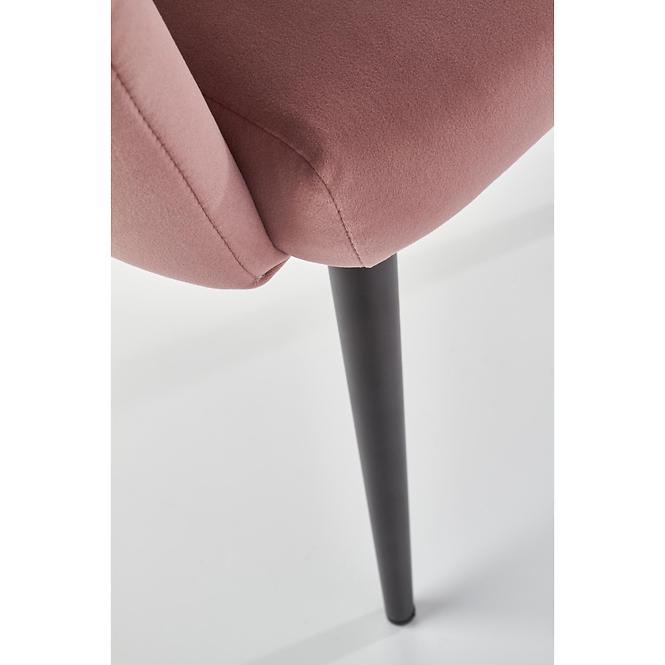 Stolička K410 Velvet/Kov Ružová