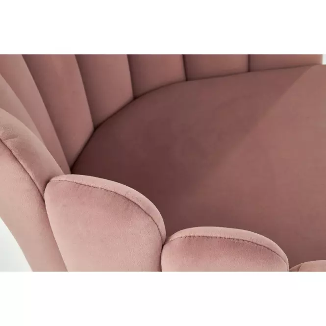 Stolička K410 Velvet/Kov Ružová