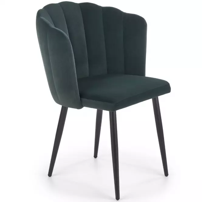 Stolička K386 Velvet/Kov Tmavozelený