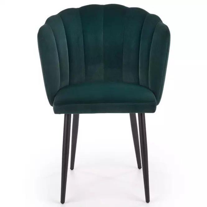 Stolička K386 Velvet/Kov Tmavozelený