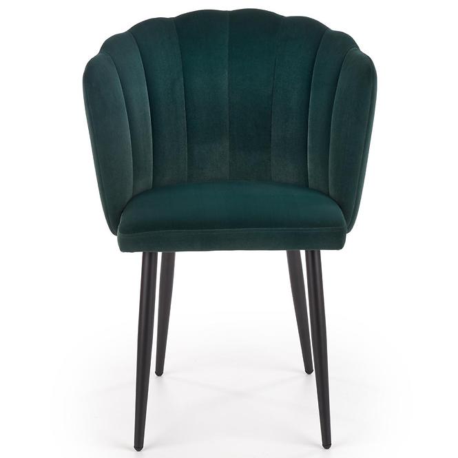 Stolička K386 Velvet/Kov Tmavozelený
