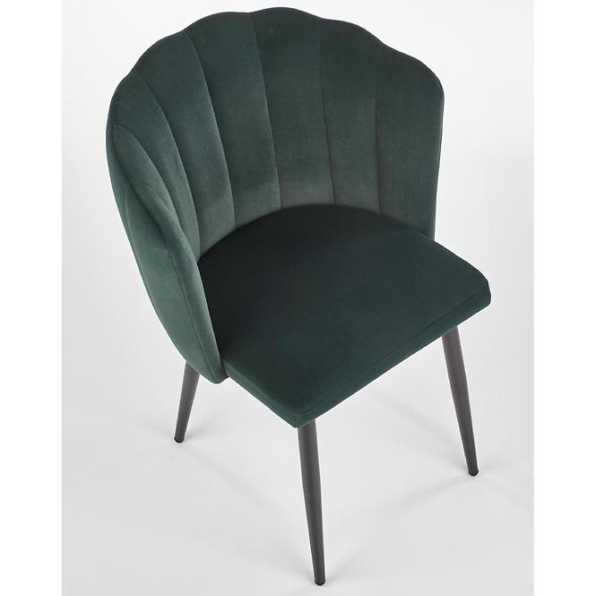 Stolička K386 Velvet/Kov Tmavozelený