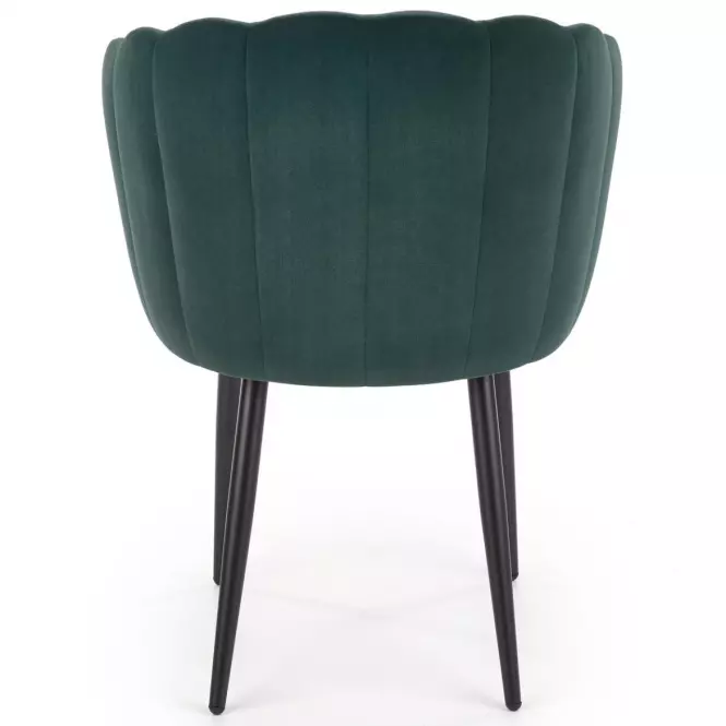 Stolička K386 Velvet/Kov Tmavozelený