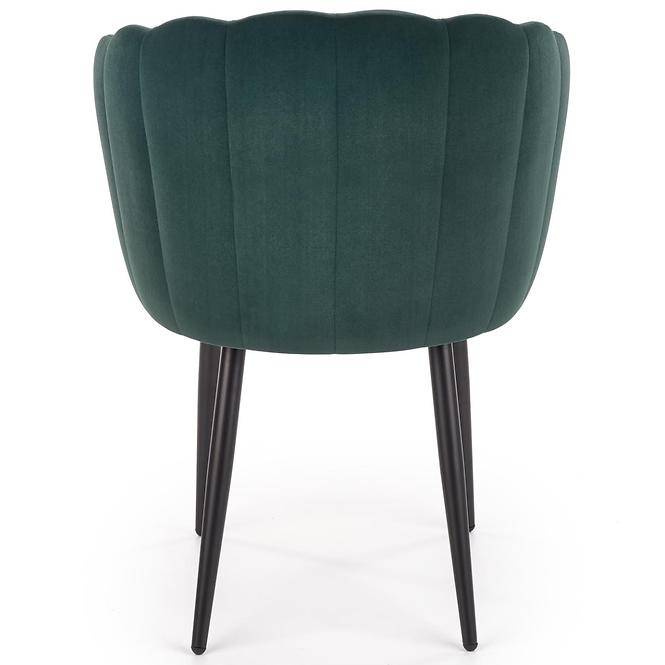 Stolička K386 Velvet/Kov Tmavozelený