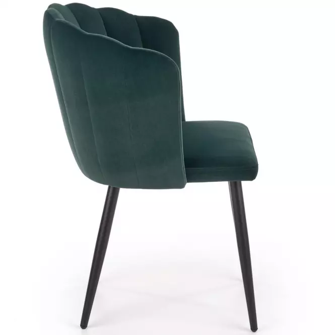 Stolička K386 Velvet/Kov Tmavozelený