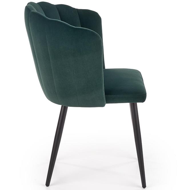 Stolička K386 Velvet/Kov Tmavozelený