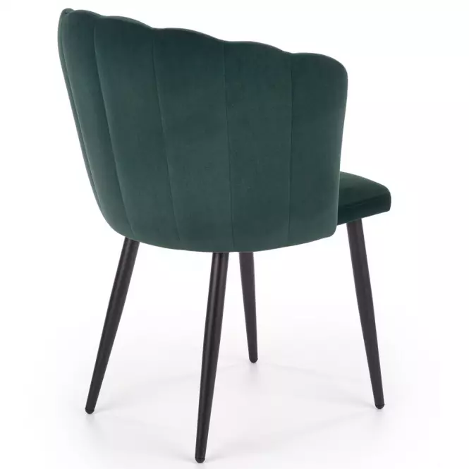 Stolička K386 Velvet/Kov Tmavozelený
