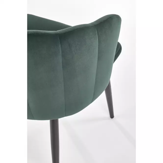 Stolička K386 Velvet/Kov Tmavozelený