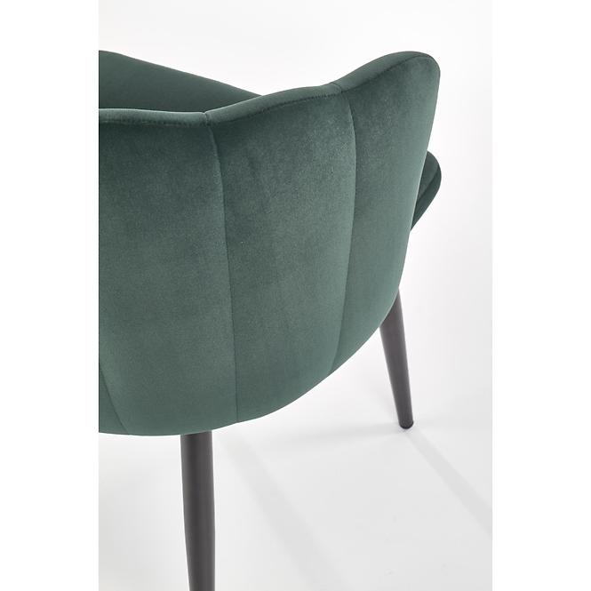 Stolička K386 Velvet/Kov Tmavozelený