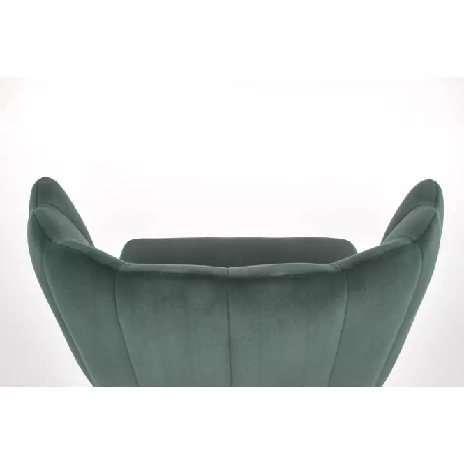 Stolička K386 Velvet/Kov Tmavozelený