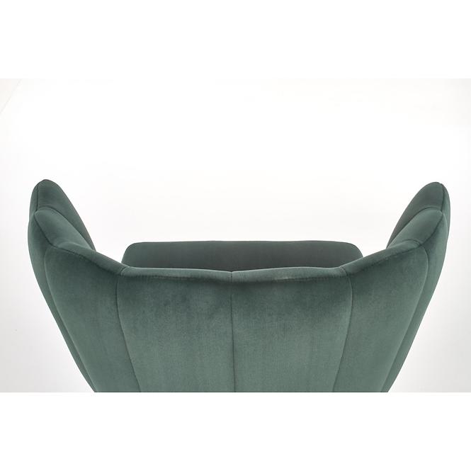Stolička K386 Velvet/Kov Tmavozelený