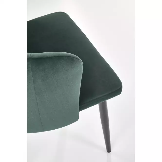 Stolička K386 Velvet/Kov Tmavozelený