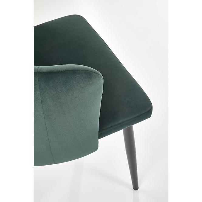 Stolička K386 Velvet/Kov Tmavozelený