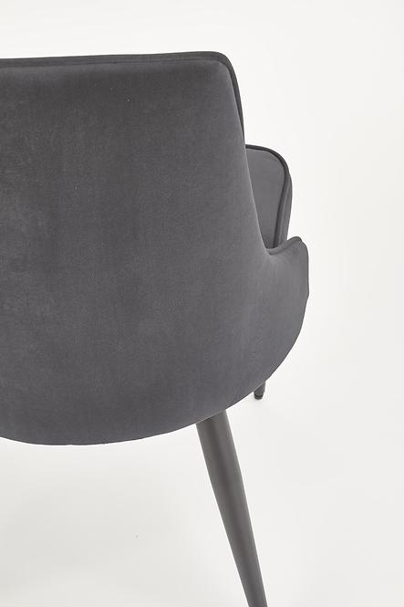 Stolička K365 Velvet/Kov Šedá
